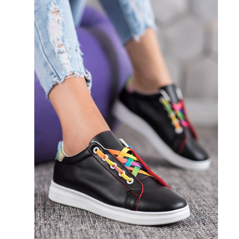 SHELOVET Pantofi sport la modă negru 1