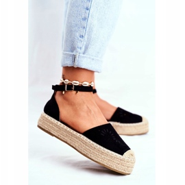 PS1 Espadrile pentru femei pe platforma neagră de in Palermo negru 3