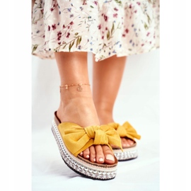 PS1 Papuci înalte pentru femei, galben Mortigo 1