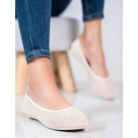 SHELOVET Balerine deschise ușoare maro 1