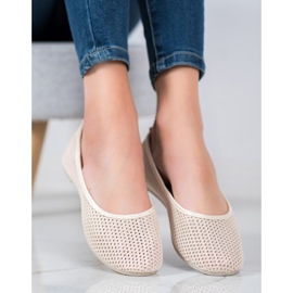 SHELOVET Balerine deschise ușoare maro 2