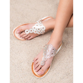 SDS Sandale pe platformă cu decorațiuni galben 2