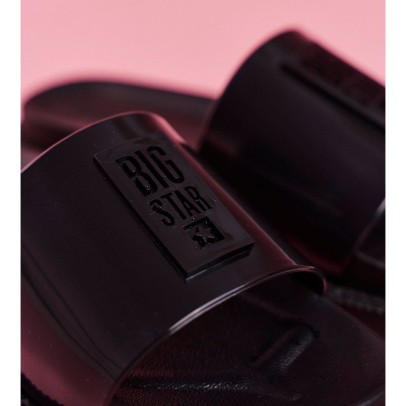 Papuci Big Star pentru femei pe platforma neagră FF274813 negru 1