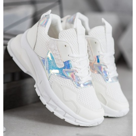 Mannika Adidași la modă cu plasă alb 2 Mannika Adidași la modă cu plasă alb 2