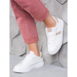 SHELOVET Încălțăminte sport cu sclipici alb 2