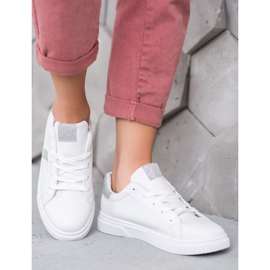 SHELOVET Încălțăminte sport cu sclipici alb 1