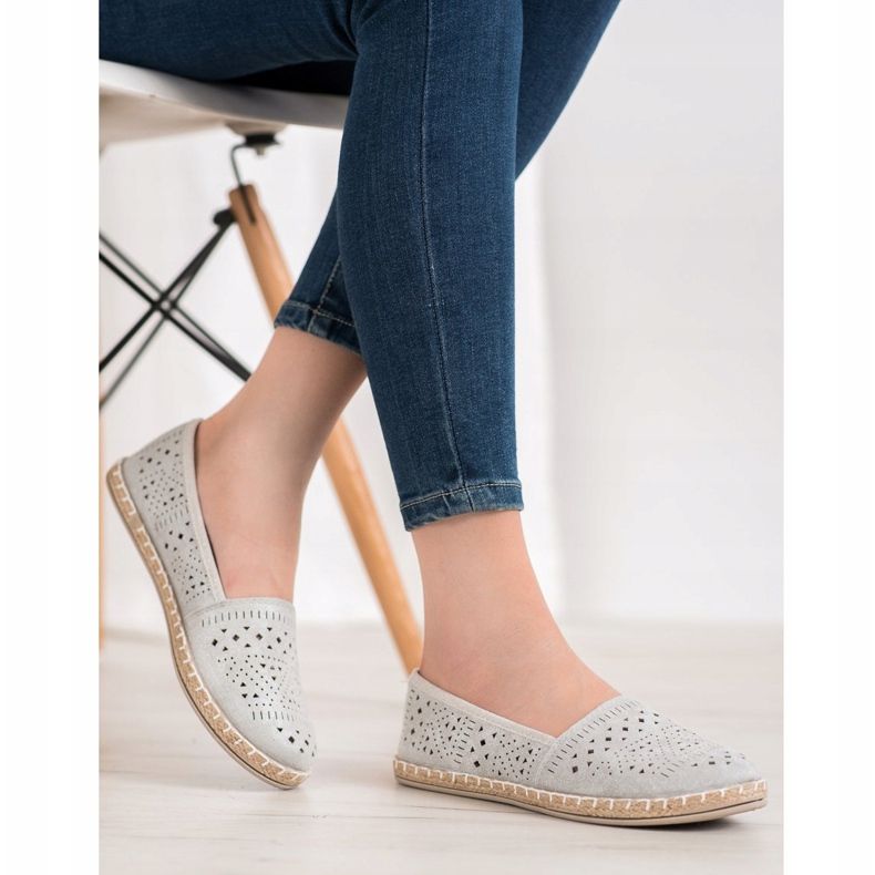 Espadrile aztece MCKEYLOR cu modele aztece gri 1
