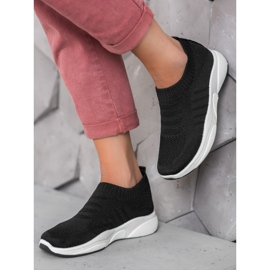 Sweet Shoes Slipons confortabili pe platformă negru 2