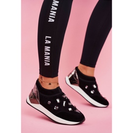 SEA Încălțăminte sport pentru femei cu cristale Negru Todo 1