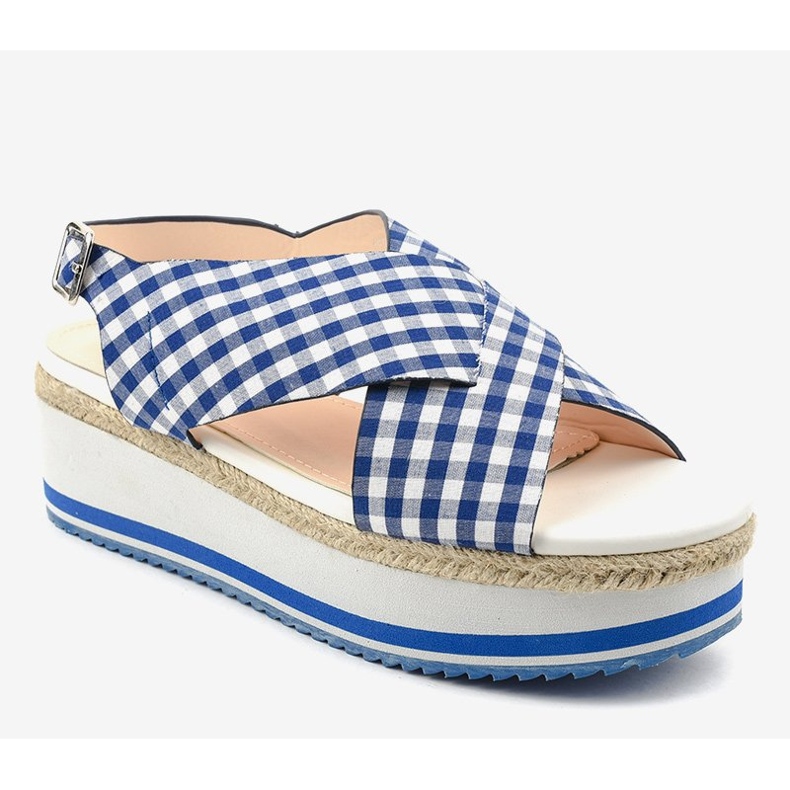 Sandale albastre închise pe platforma 1508-13 albastru 1