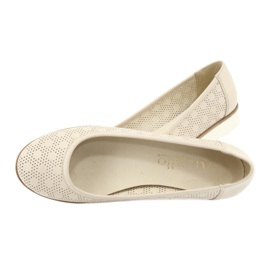 Angello Openwork Women Beige Ballerinas1832 bej 4