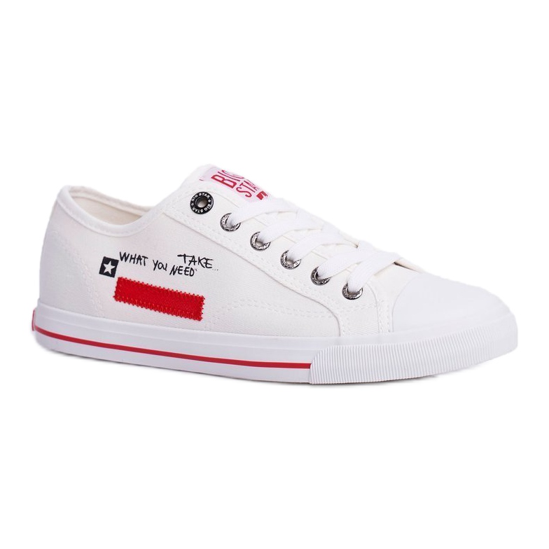 Adidași pentru femei Big Star White FF274079 negru roșu 3