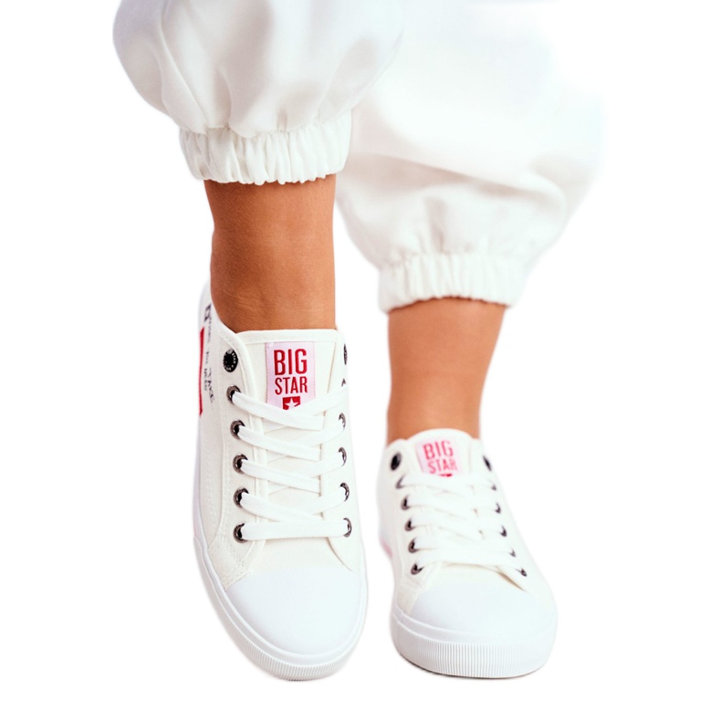 Adidași pentru femei Big Star White FF274079 negru roșu 1