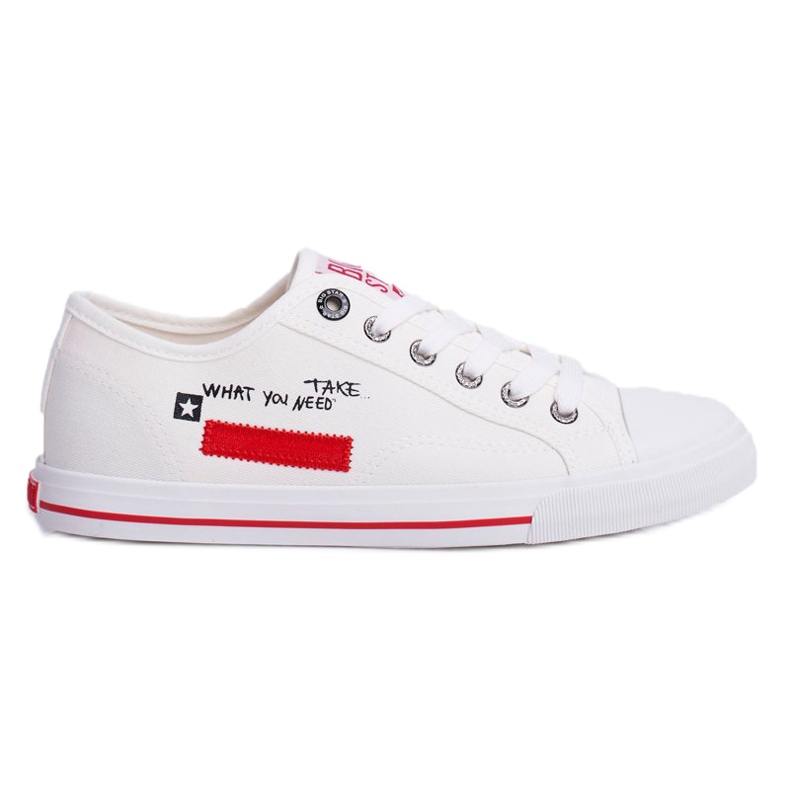 Adidași pentru femei Big Star White FF274079 negru roșu 4