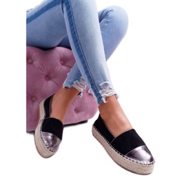 Espadrile de damă Platforma Ringer Neagră negru galben 3