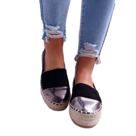 Espadrile de damă Platforma Ringer Neagră negru galben 2