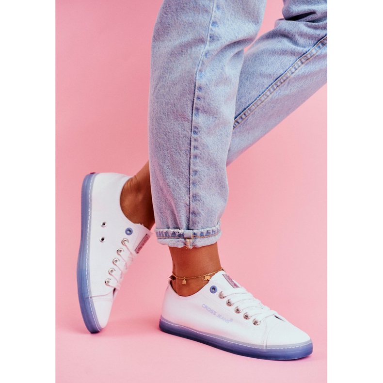 Adidași pentru femei Cross Jeans White Blue FF2R4077C alb albastru 2 Adidași pentru femei Cross Jeans White Blue FF2R4077C alb albastru 2