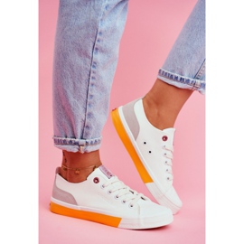 Adidași pentru femei Cross Jeans White Orange FF2R4043C alb portocale 2