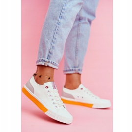 Adidași pentru femei Cross Jeans White Orange FF2R4043C alb portocale 1