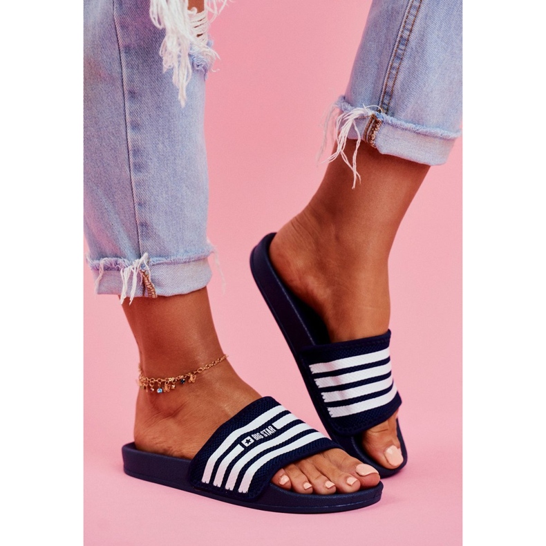 Papuci de damă Big Star Navy Blue FF274A356 albastru 1