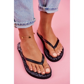 Papuci de damă Flip-flops Big Star Black FF274A303 negru 2