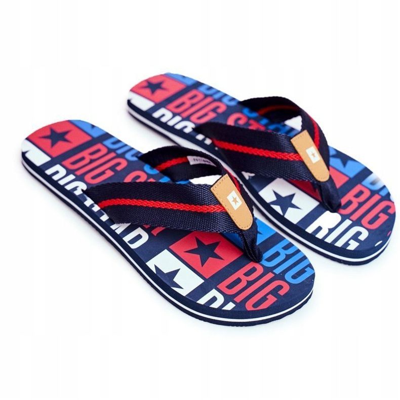 Papuci pentru bărbați Flip-flops Big Star Blue Navy FF274A484 albastru 2