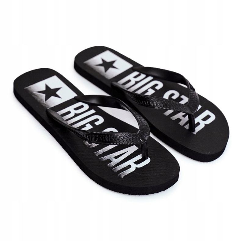 Papuci pentru bărbați Flip-flops Big Star Black FF274A470 negru 2