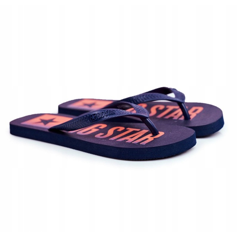 Papuci pentru bărbați Flip-flops Big Star Blue Navy FF274A468 albastru 1