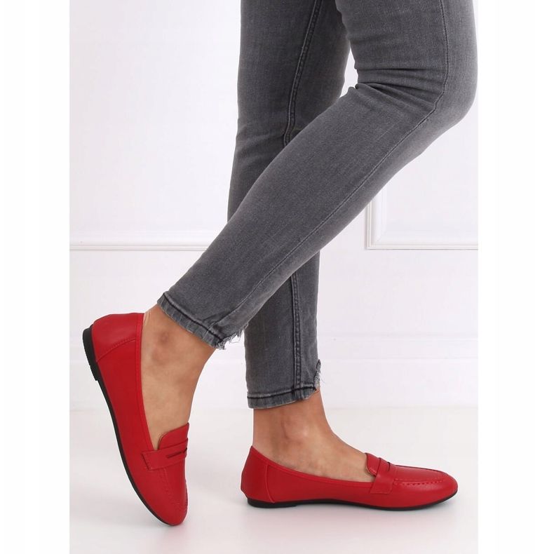 Mocasini pentru femei roșii 98-29 Roșu roşu 2