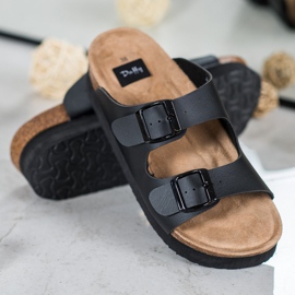 SHELOVET Papuci negri pe platformă negru 2