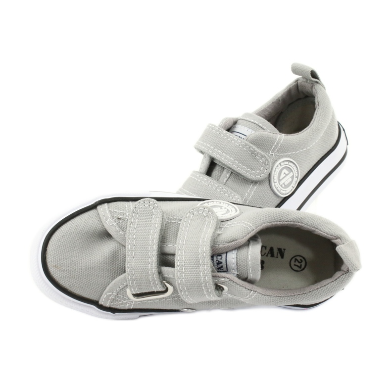 American Club Adidași gri din velcro americani LH39 4