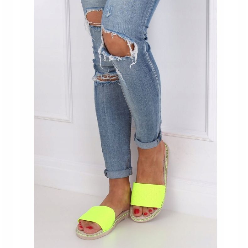 Papuci de damă neon 35-185 Verde 1