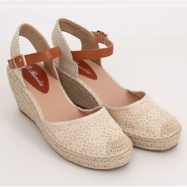 Espadrile pe o pană bej S-819 Bej 1 Espadrile pe o pană bej S-819 Bej 1