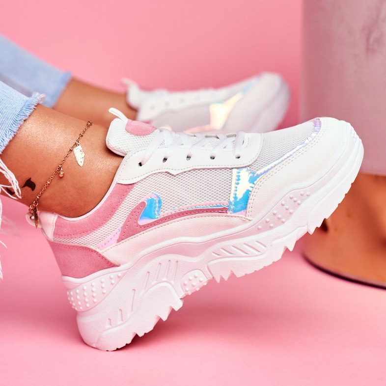 BUGO Încălțăminte sport femei roz alb memorie 1 BUGO Încălțăminte sport femei roz alb memorie 1