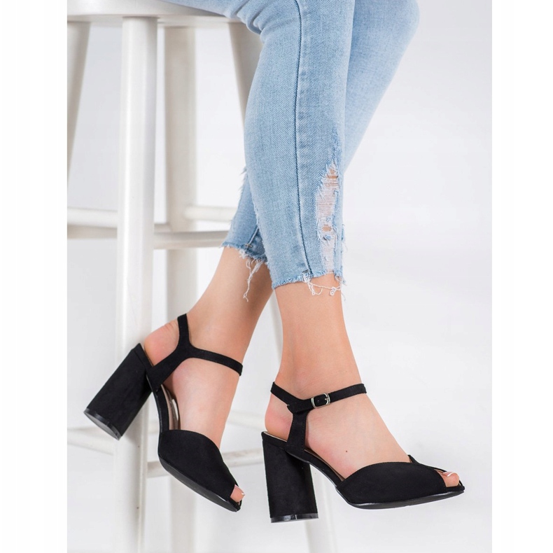 Filippo Sandale Negre Pe O Bară negru 1