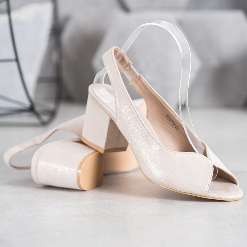 Filippo Sandale cu toc înalt casual de aur 2