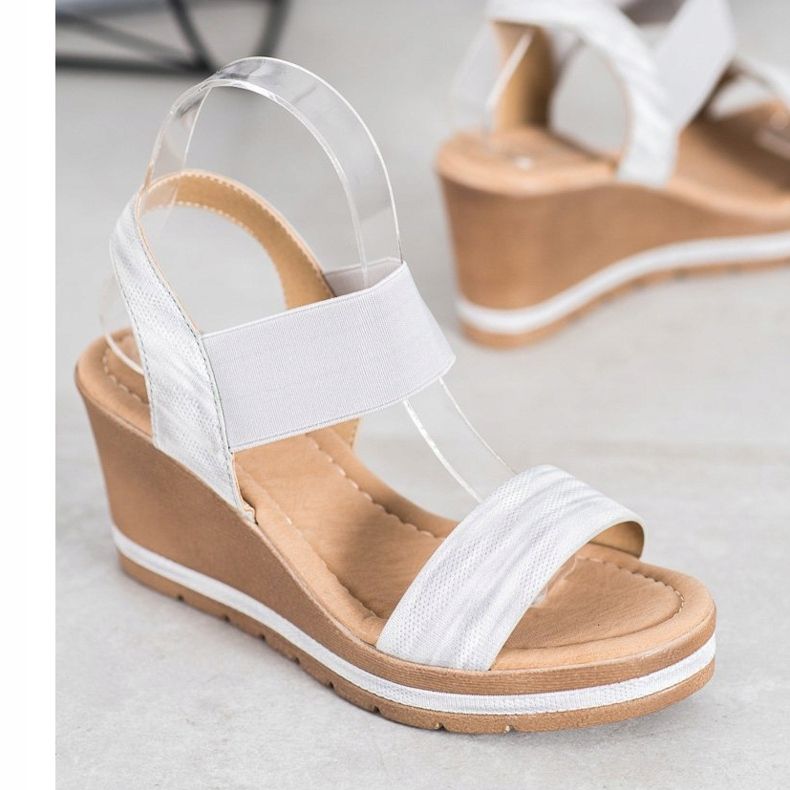 Sea Elves Sandale cu pene elegante gri 1