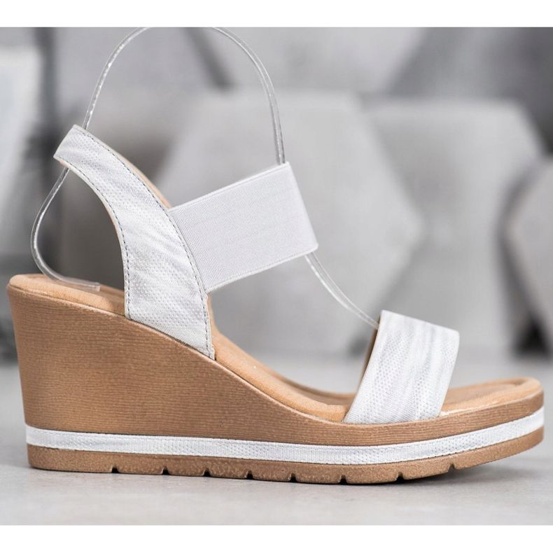 Sea Elves Sandale cu pene elegante gri 2