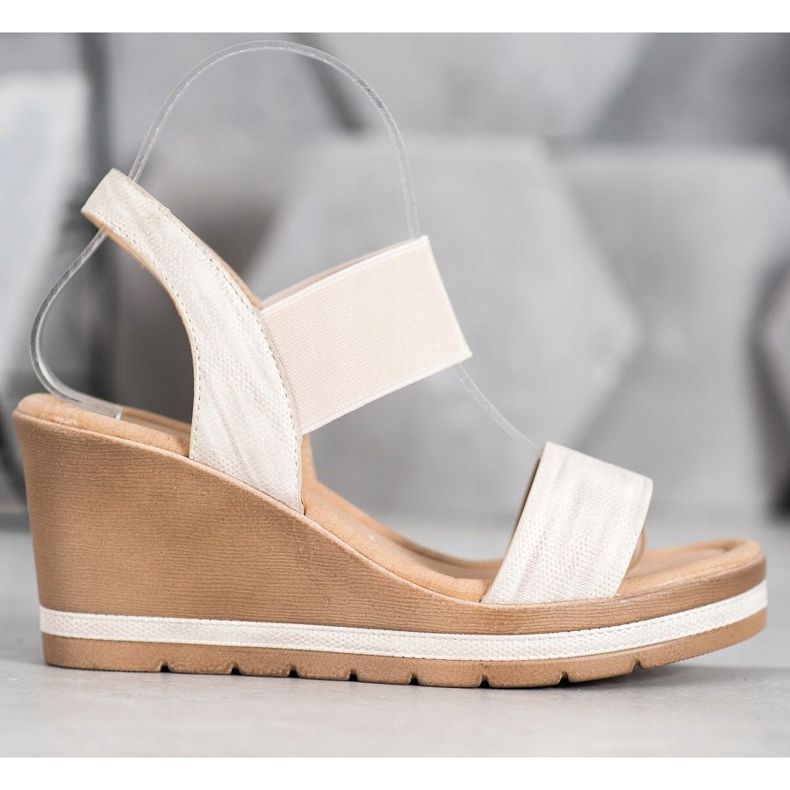 Sea Elves Sandale cu pene elegante maro 2