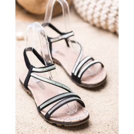 Camo Sandale confortabile negru 1