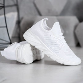 Lemax Adidași din material textil pe platformă alb 2