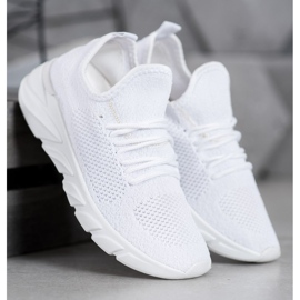 Lemax Adidași din material textil pe platformă alb 1