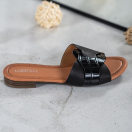 SHELOVET Papuci eleganți din piele ecologică negru 2