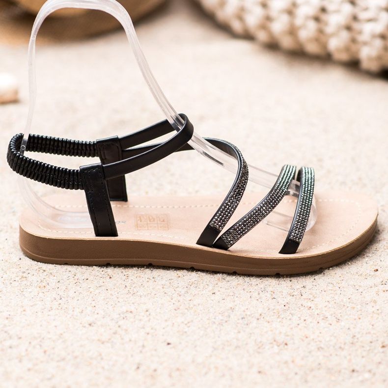 Sea Elves Sandale elegante cu alunecare negru 1