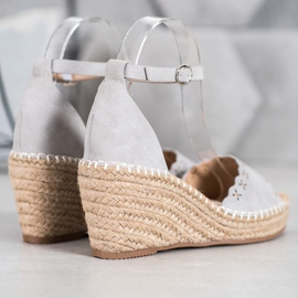 Evento Sandale cu model ajurat gri 2