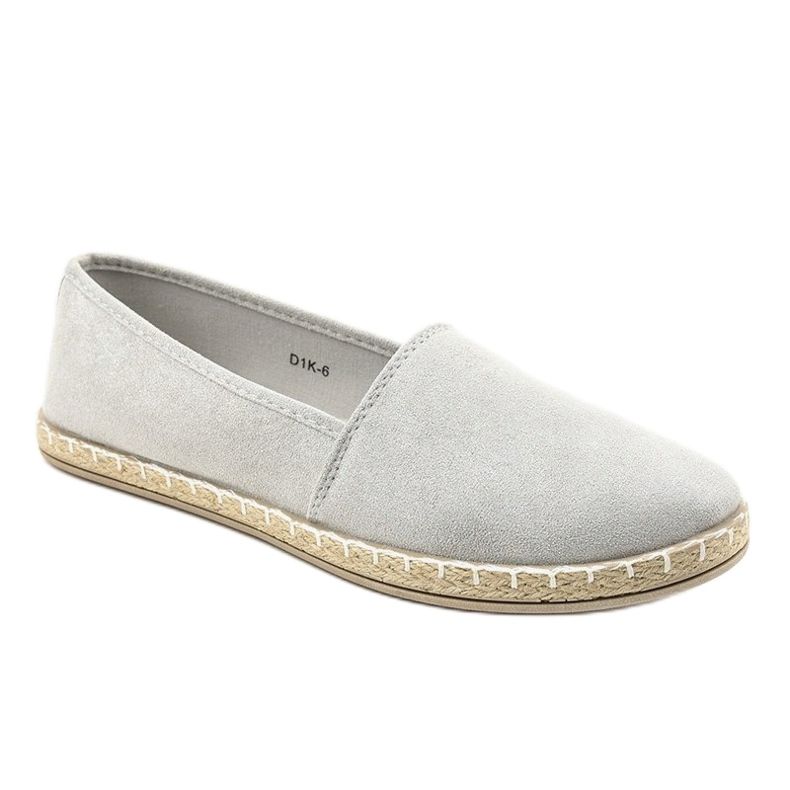 Espadrile alunecoase gri D1K-6 1