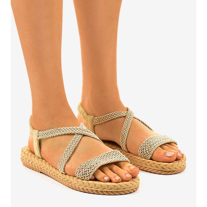 Sandale bej dama C602 1