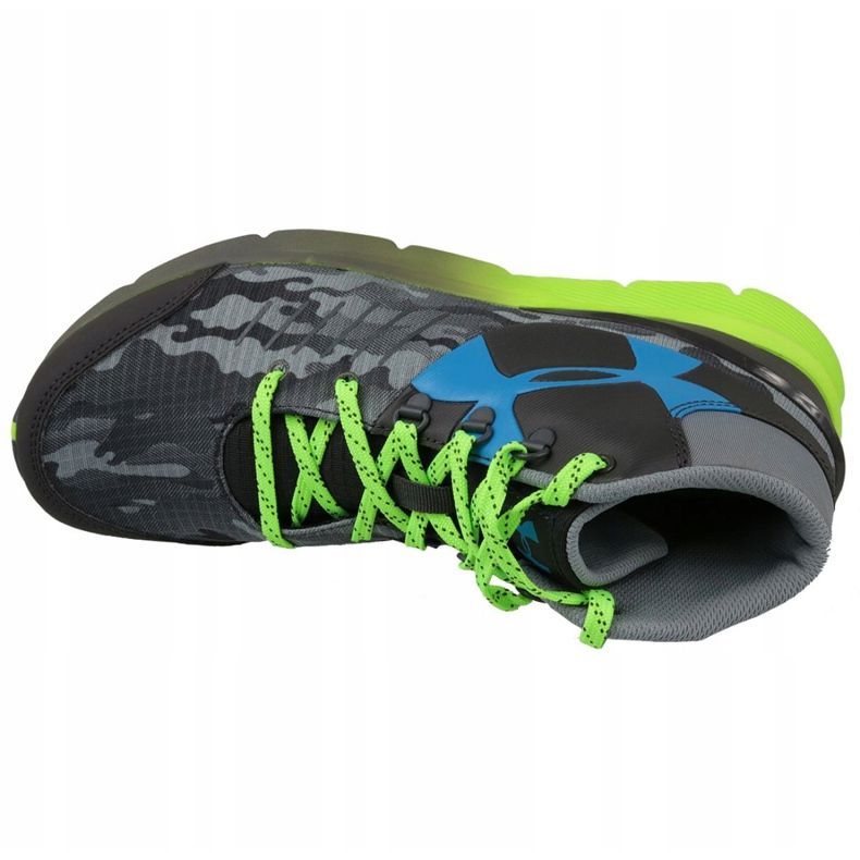 Under Armour Bgs Overdrive Mid K Jr 1266381-019 gri verde 2