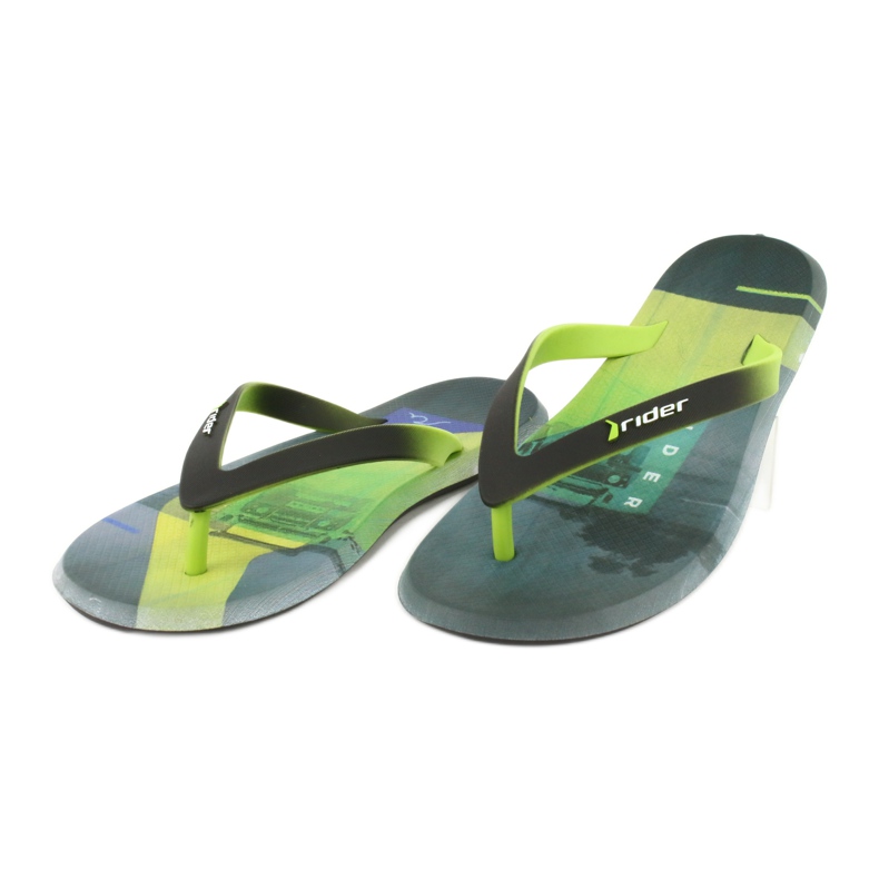 Flip-flops pentru bărbați Rider Energy AD 10719 negru albastru gri verde 2