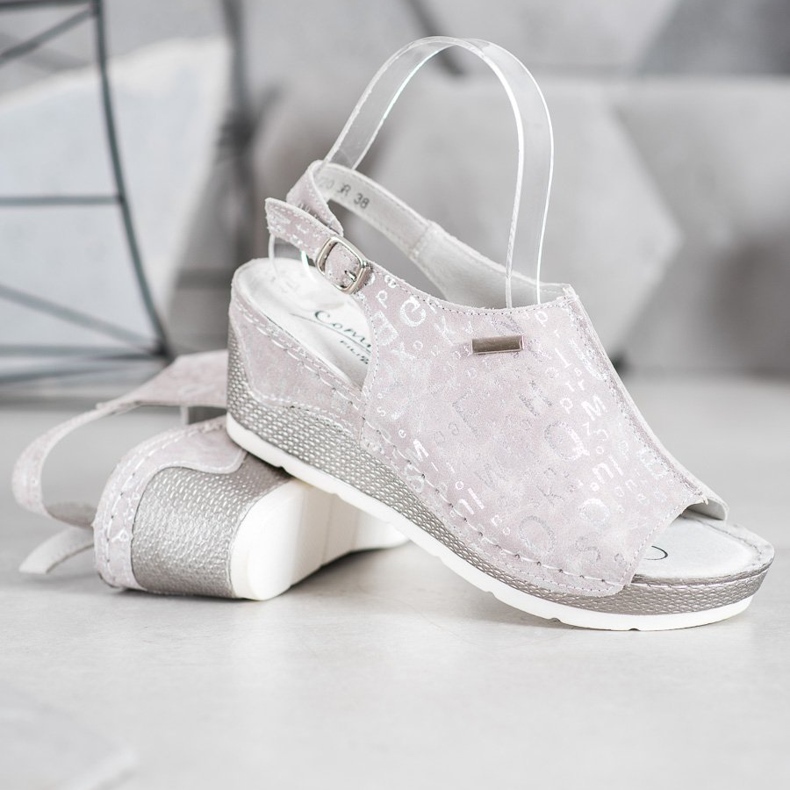 Filippo Sandale îmbrăcate în piele gri 1